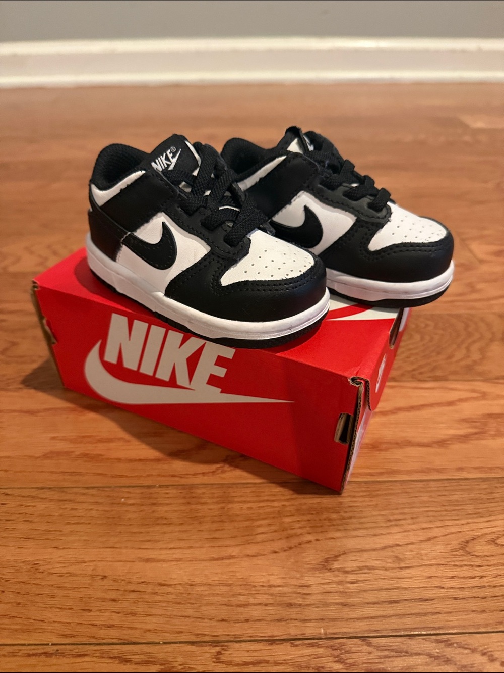 Nike Kids Black and White Low-Top Sneakers